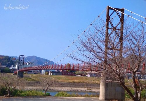 兵庫県たつの市東山公園の吊り橋